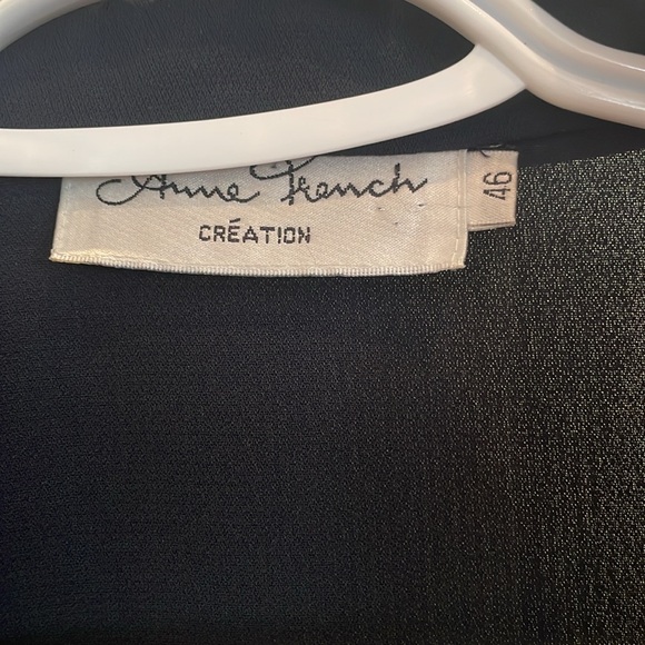 Anne French Creation Navy Blue blouse - Picture 2 of 6